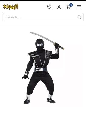 Spirit Halloween Silver Ninja Costume
